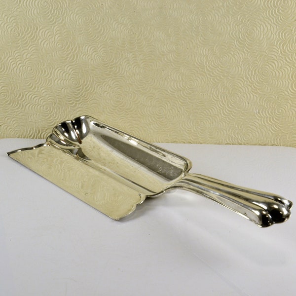 Crumb Catcher Silver Plated National Silver Co. on Copper Antique Vintage Table Silent Butler Shabby Decor