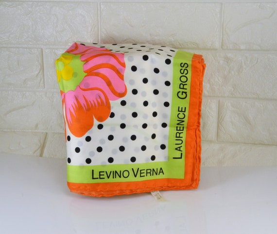 Silk Scarf Made in Italy Levino Verna Laurence Gr… - image 2