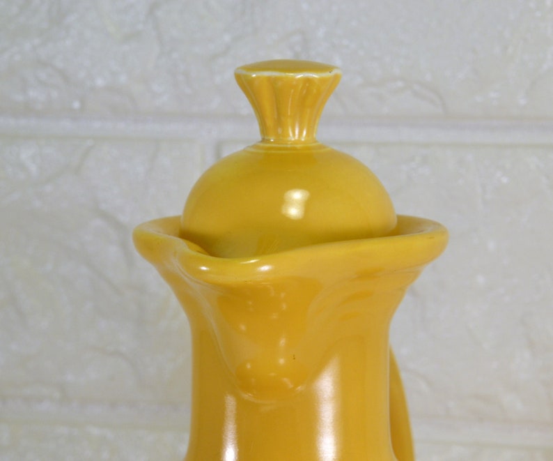 Fiesta Carafe Water Jug Original Yellow Designer Frederick Etsy