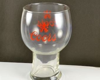 Vintage Coors Beer Glass, Red Letter, 30 Ounce Wide Mouth
