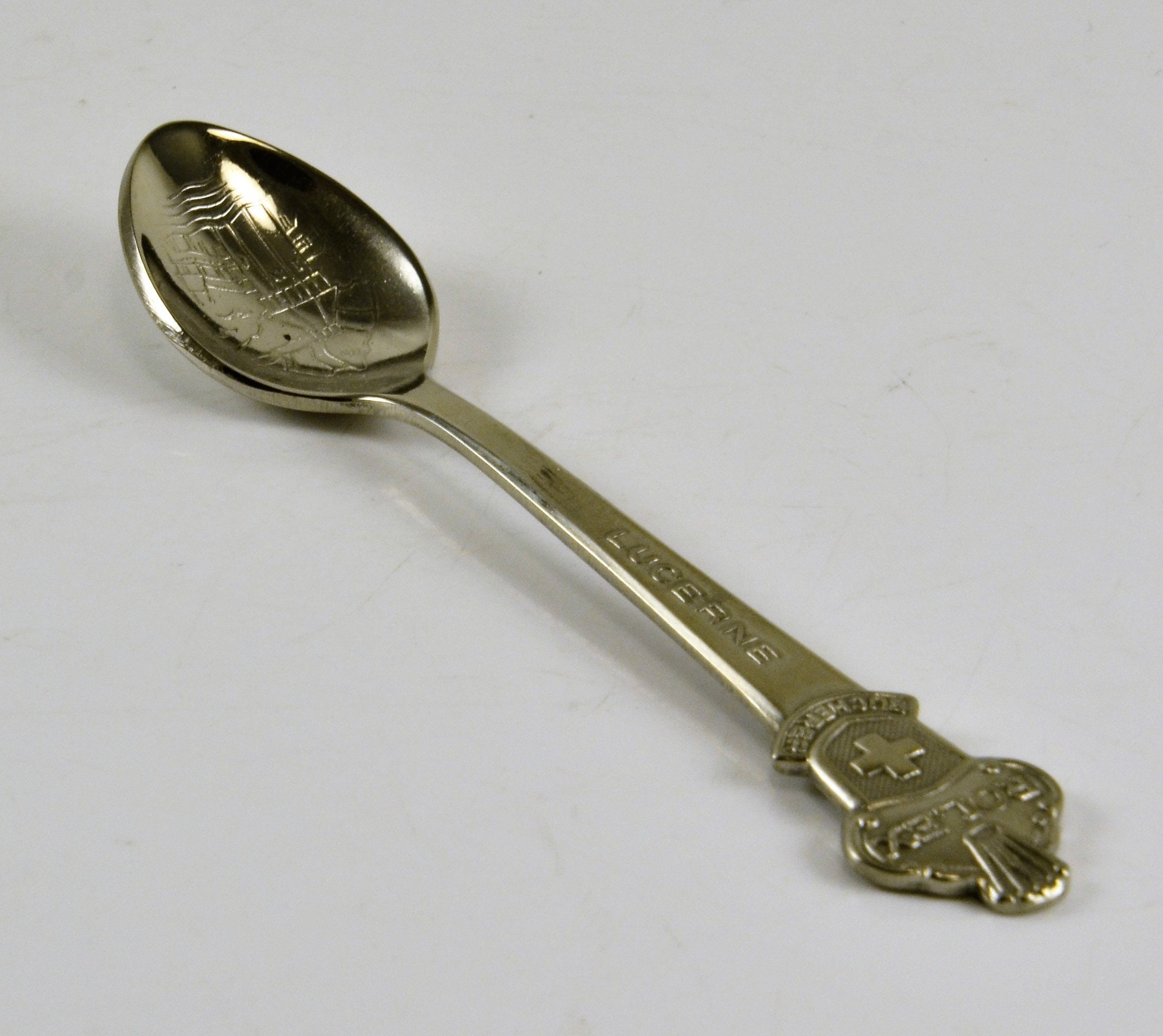 Rolex Spoon Vintage Bucherer Lucerne Switzerland Silver Stainless