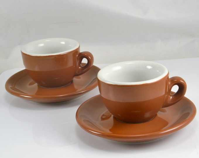 Espresso Cups & Saucers Nuova Point Sorrento Brown Made in Etsy