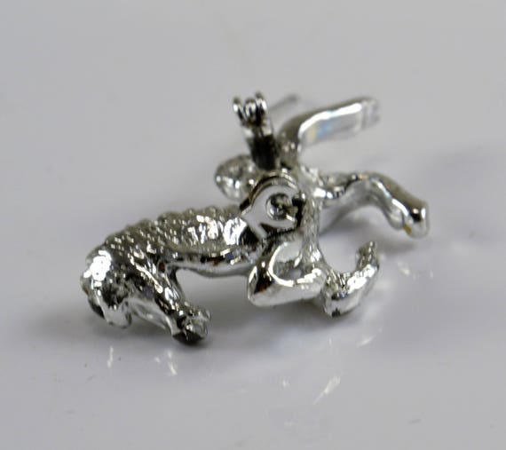 Horse Brooch Pin - Wild Mustang Silver Tone - Vin… - image 7