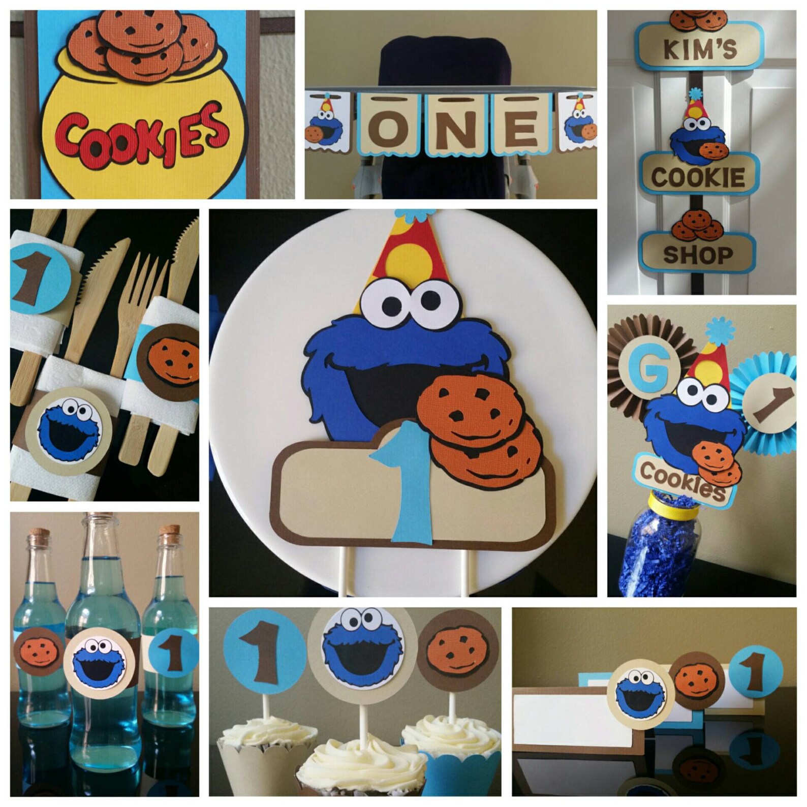 Cookie Monster Centerpiece Cookie Monster Table Decor Cookie | Etsy