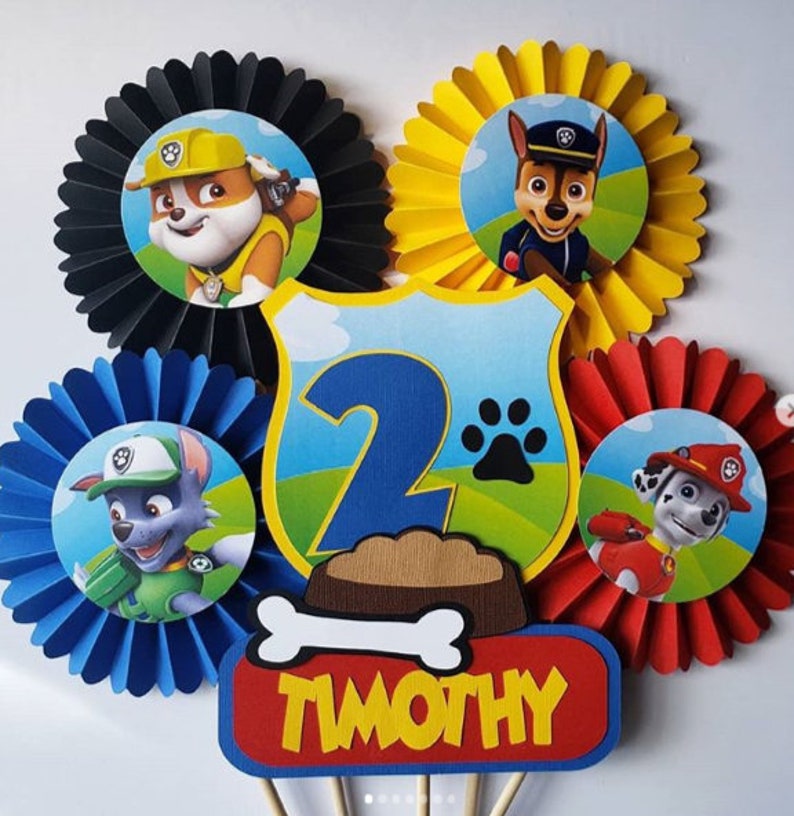 Paw Patrol Centerpiece Paw Patrol Table Decor Paw Patrol Etsy