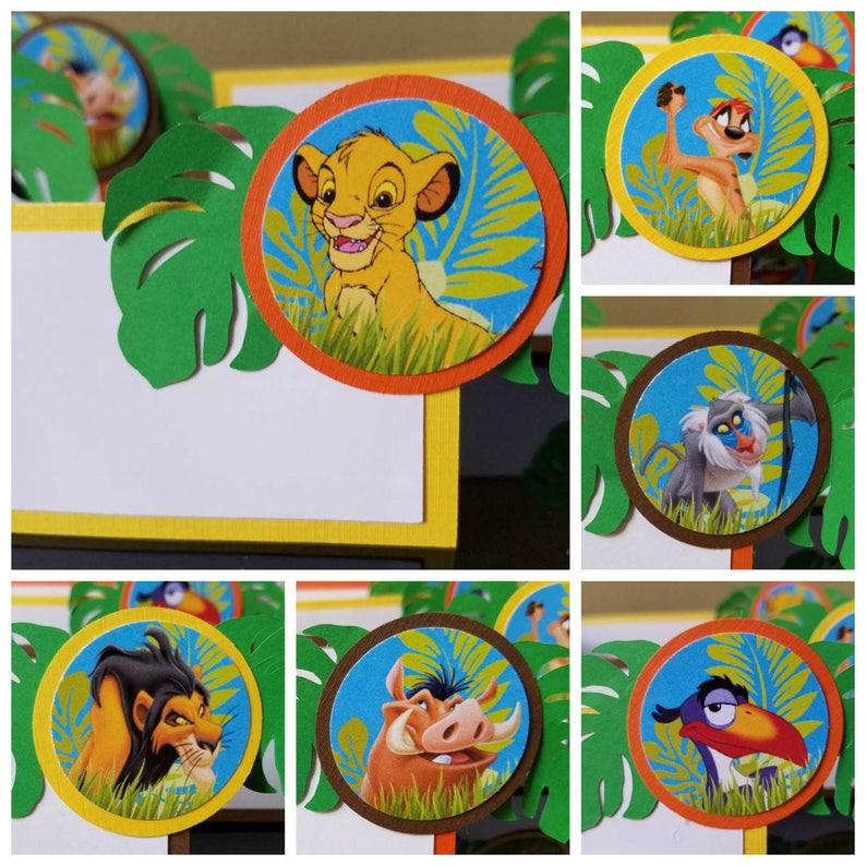 Lion King or Lion Guard Food Labels Escort Cards Place Etsy