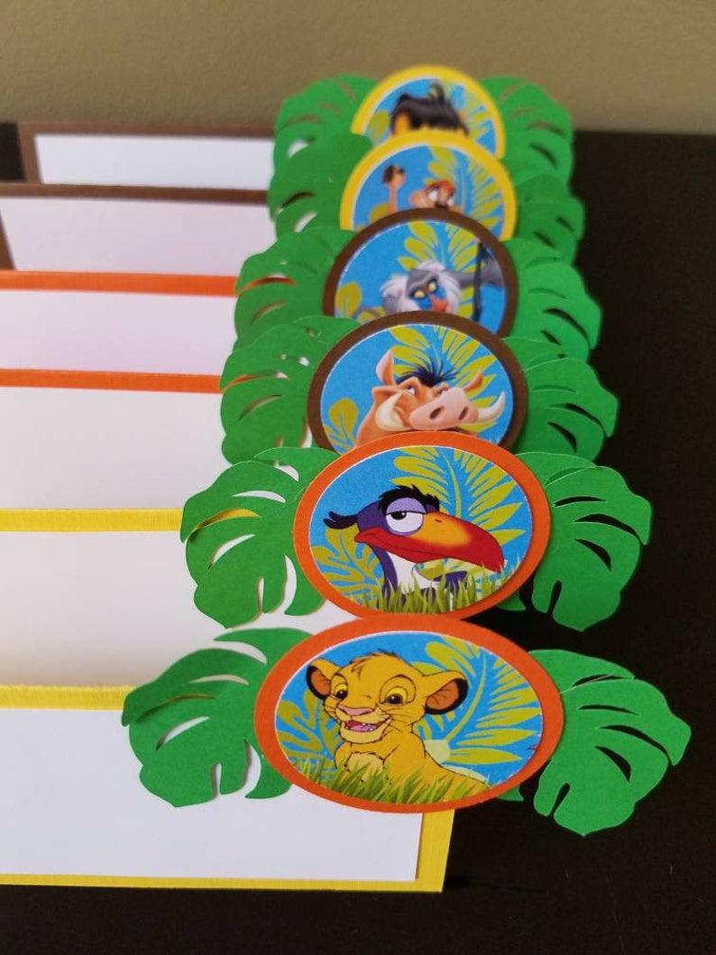 Lion King or Lion Guard Food Labels Escort Cards Place Etsy