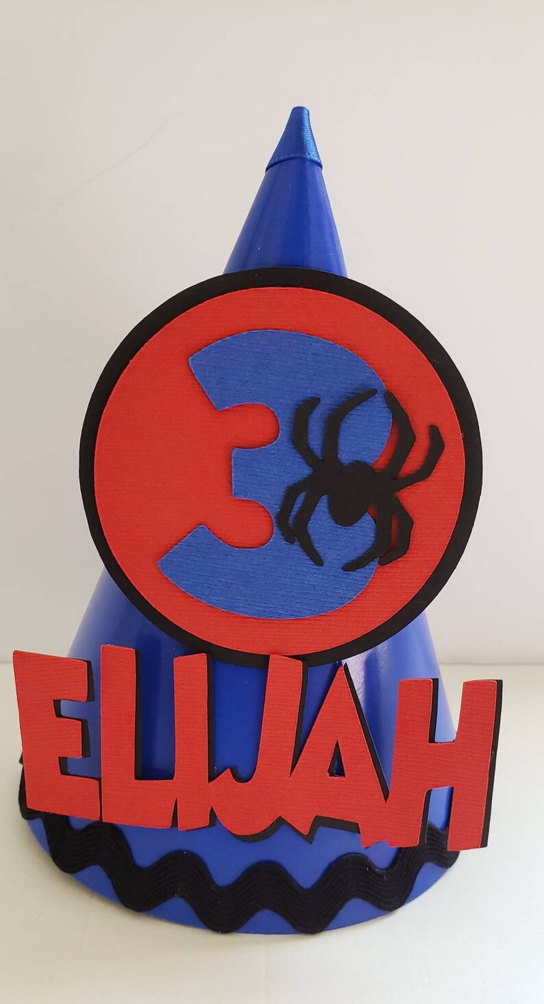 SpiderMan Party Hat SpiderMan Birthday Hat Spiderman Etsy