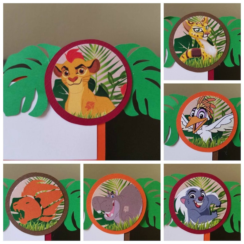 Lion King or Lion Guard Food Labels Escort Cards Place Etsy