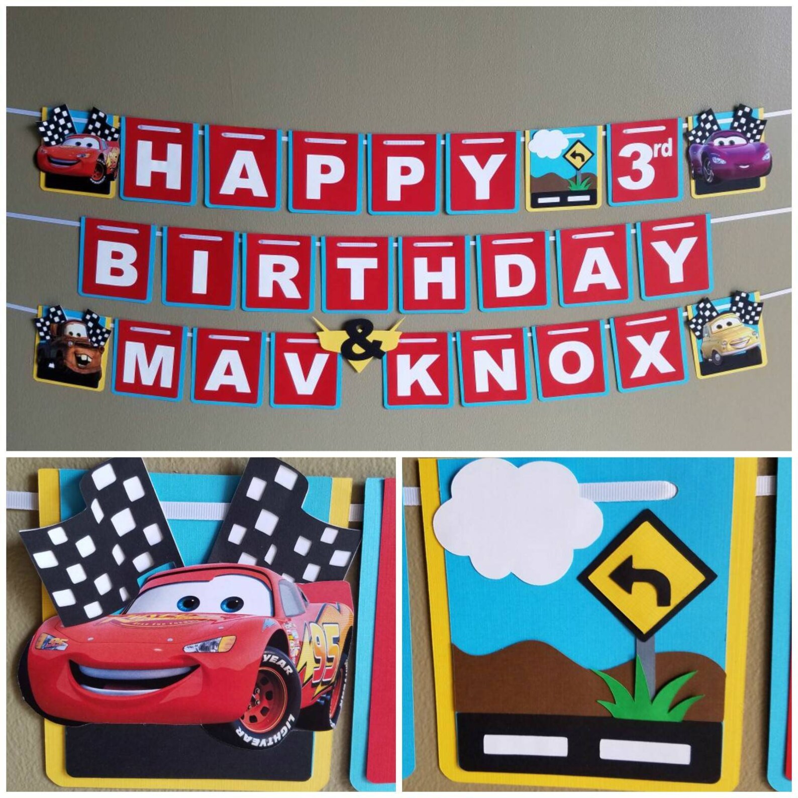 disney cars birthday banner disney cars banner disney cars etsy