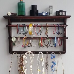 Bracelet Display, Wall Jewelry Organizer, Necklace Organizer, Watch Organizer, Wood Jewelry Display, Necklace Hanger, Bracelet Organizer