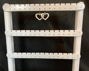 Soporte para pendientes blanco, expositor de joyas, soporte para joyas, estante para joyas, colgador de collares, organizador de joyas, expositor de pendientes, soporte para pendientes