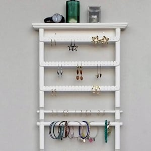 Wall Jewelry Holder, Jewelry Wall Rack, Earring Wall Organizer, Jewelry Organizer, Jewelry Display, Earring Storage, Necklace Storage