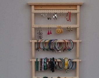 Jewelry Organizer Wall, Earring Holder, Bracelet Holder, Jewelry Organizer, Necklace Display, Wall Earring Holder, Wall Bracelet Holder