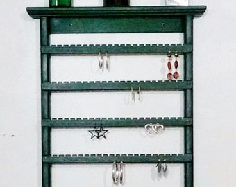 Soporte para aretes, Organizador de joyas de pared, Organizador de joyas, Organizador de aretes, Soporte para collares, Perchero para aretes, Estante para aretes