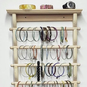 Bracelet Bangle Holder 7 Bar Wall Mount, Bracelet Organizer, Watch Holder Necklace holder, Jewelry Storage, Bangle Storage, Bangle Organizer