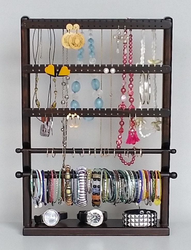 Holibanna Soporte para pendientes Organizador de joyas Organizador de  collar plegable Exhibición de pendientes Organizador de joyas Estante de  joyería