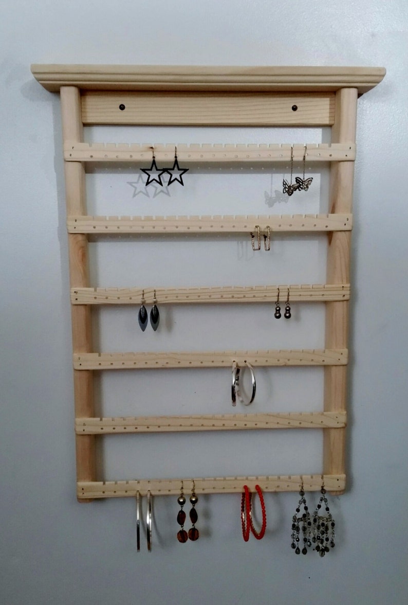 Earring Display Wall Mounted Earring Holder Earring Rack Etsy