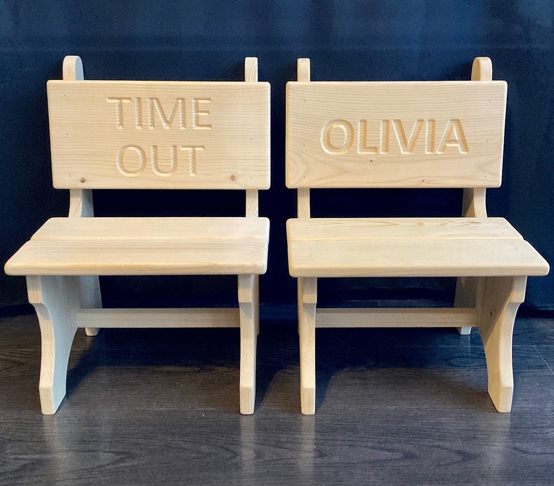Kids Chairs, Time Out Chair, Personalized Toddler Chair, Kids Wood