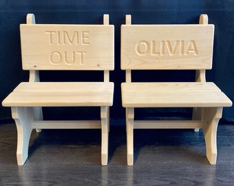 Sedia per bambini, sedia Time Out, sedia per bambini personalizzata, sedie in legno per bambini, sedia per bambini, sedie personalizzate per bambini, sedia per bambini