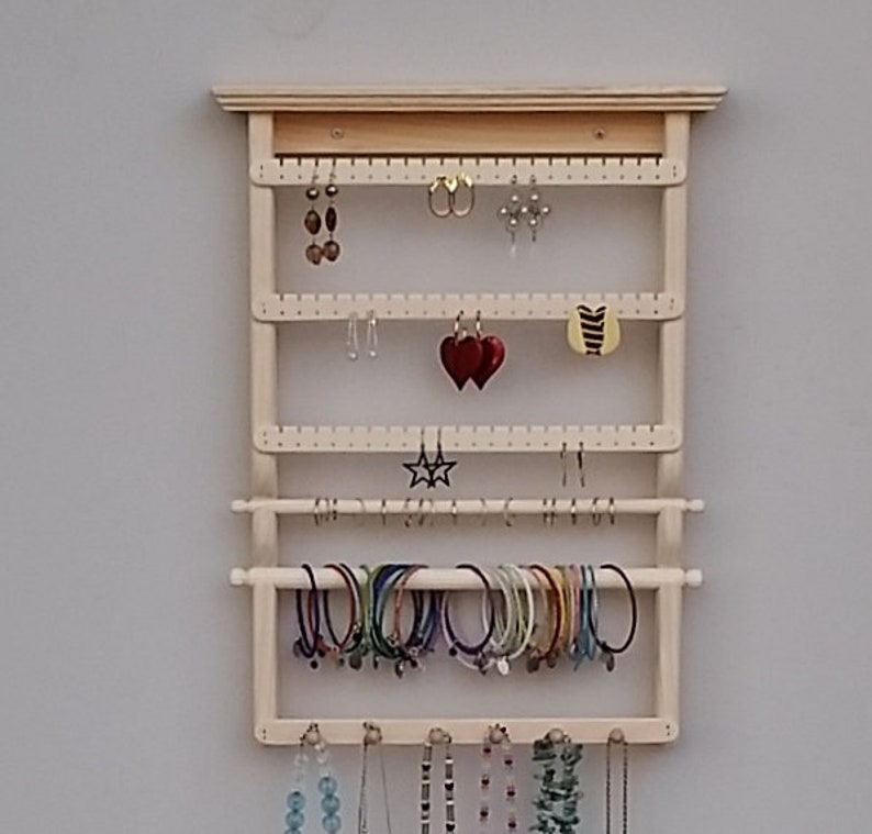 Jewelry Organizer Wall Earring Holder Necklace Display Hanger