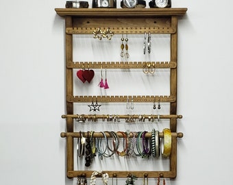 Jewelry Organizer Wall, Bracelet Holder, Necklace Holder, Wall Jewelry Holder, Earring Holder, Earring Display, Jewelry Display, Wall Hanger