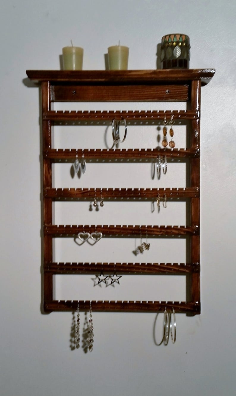 Earring Display Wall Mounted Earring Holder Earring Rack Etsy