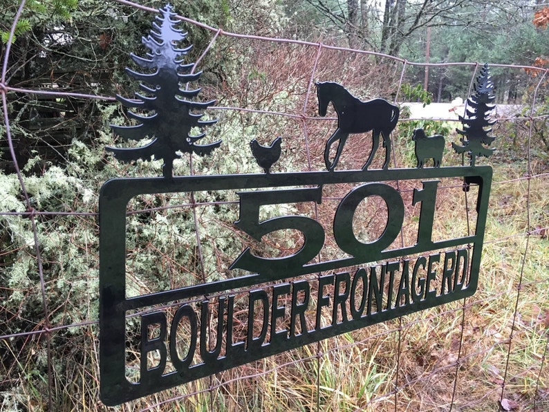 Farm Address Sign With Custom Text Etsy