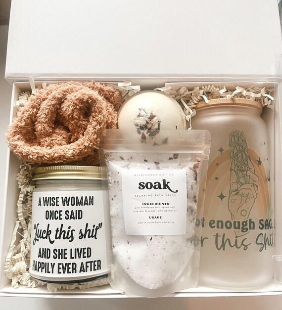 Sage gift, sage this shit, funny gift for friend, friend gift box, mom gift box, birthday gift box, self care gift box, divorce gift box