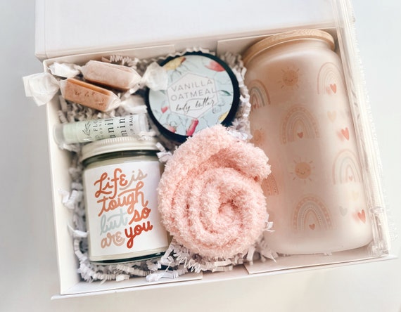 Life is tough but so are you, encouragement gift, thinking of you gift, loss gift, self care gift, relaxation gift box, mom gift