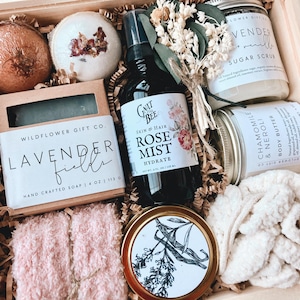 Rose Self Care Spa Gift Box | Relaxation Spa Gift | self care Her | Spa Day Gift Box  | Gift for Friend | boho bridesmaid personalized