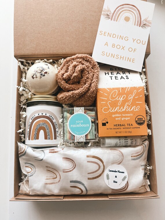 Boho gift box, sending sunshine, good vibes gift box,new mom gift box ,self care gift box, best friend gift, birthday, encouragement gift