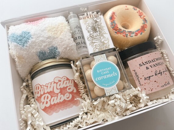 happy birthday gift box, treat yo self gift box ,self care gift box, best friend gift box,mom gift, birthday gift, miss you gift box