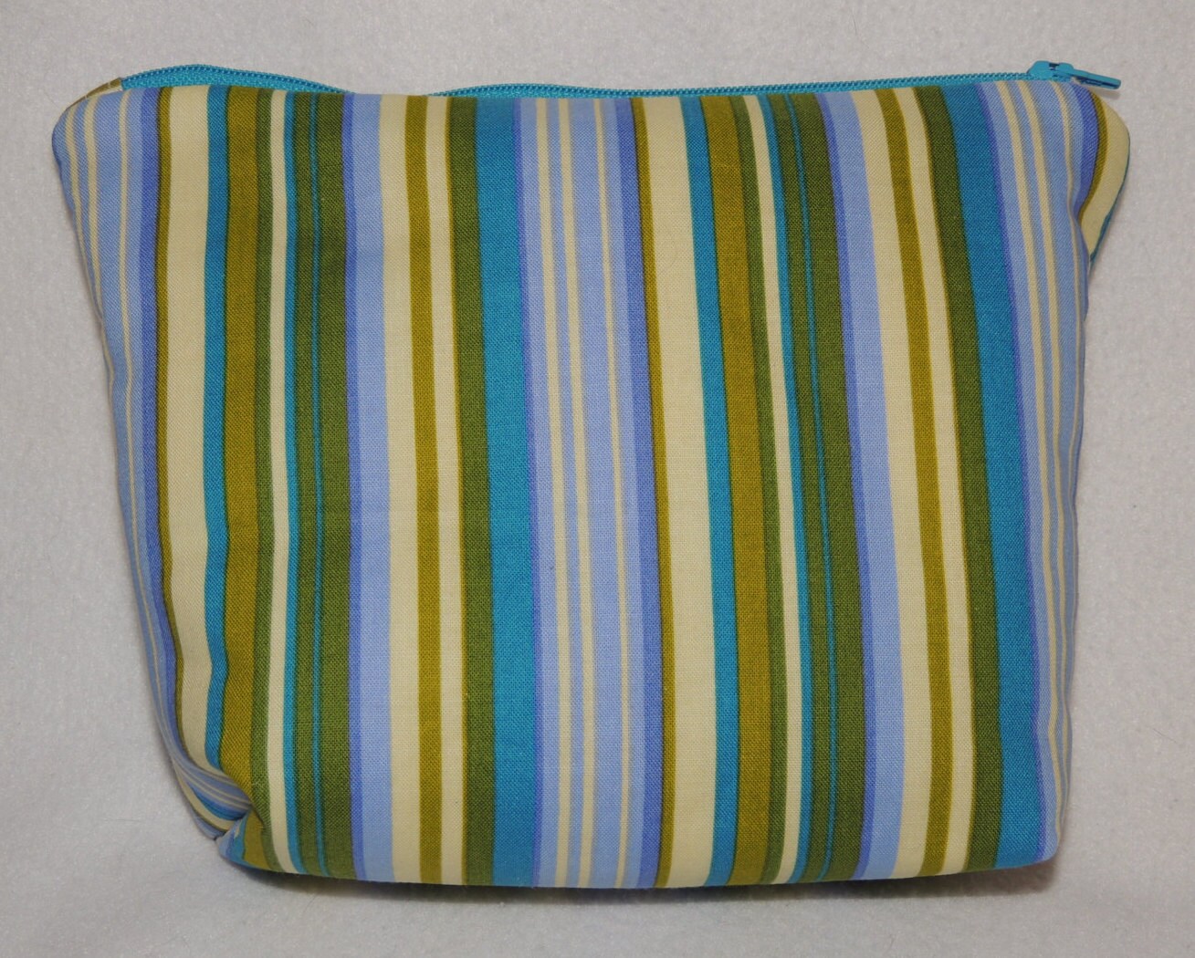 Beautiful Cosmetic Travel Toiletry Bag Zippered Lined Blue Etsy