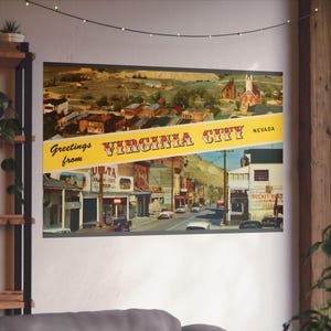 Vintage Greetings : Virginia City, Nevada - Un joyau historique de l'Ouest - Poster d'art