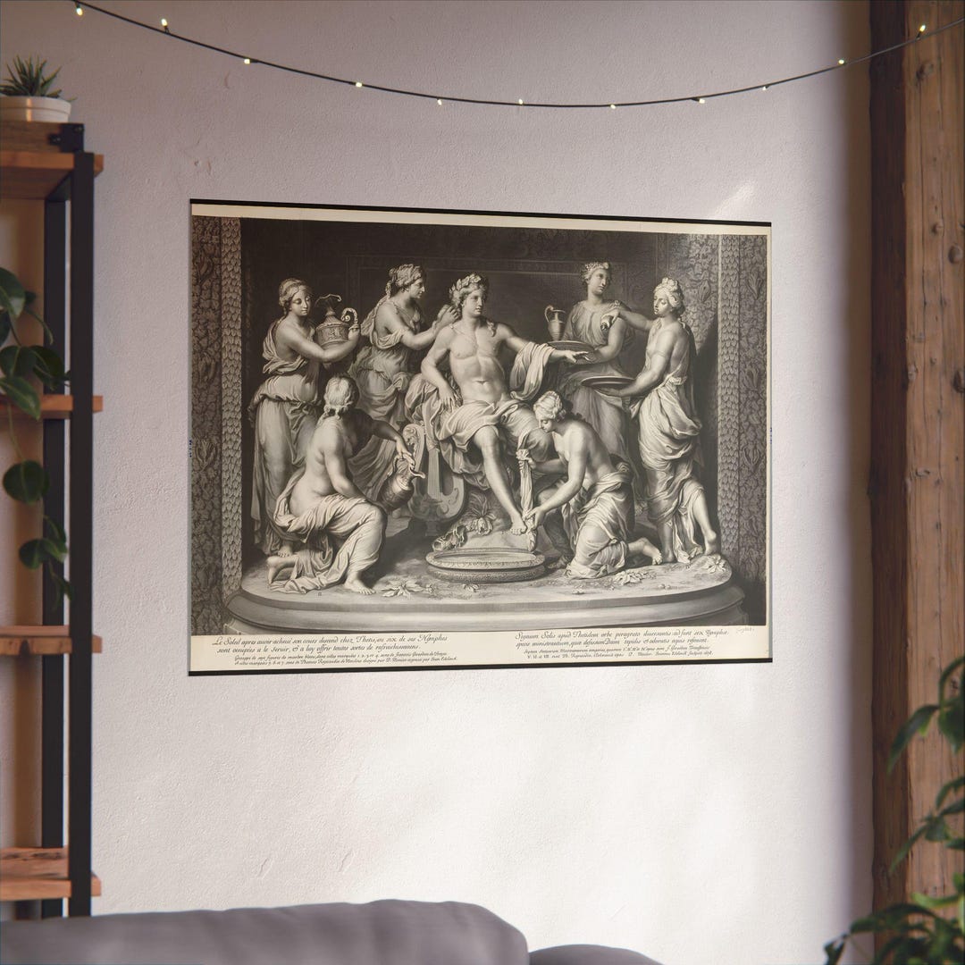 Apollo Nymph Apollo Resting With Nymphs: Classical Mythological Bath Scene - Fine ...