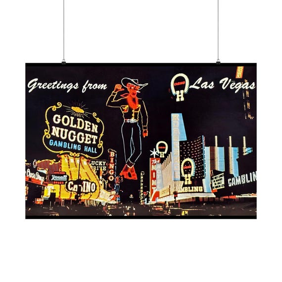 Vintage Vegas Neon Nights: Fremont Street Casino Lights in the