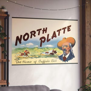 North Platte: Buffalo Bills Wild West Frontier Cartão Postal - Pôster de Belas Artes