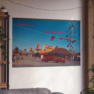 Pulsierendes Americana: San Bernardino Orange Show Rummelplatz in den 1950er Jahren - Fine Art Poster