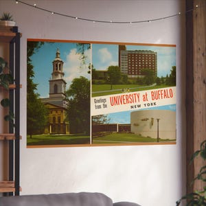 ""Campus Ansichten: Universität in Buffalo"" Postkartengrüße - Fine Art Poster."