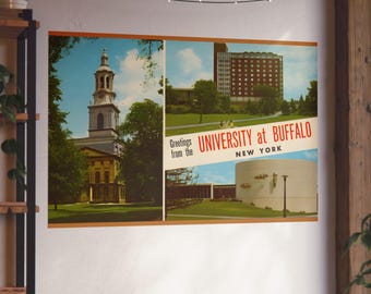 ""Campus Ansichten: Universität in Buffalo"" Postkartengrüße - Fine Art Poster."