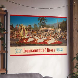 Splendeur florale : défilé du tournoi des roses à Pasadena - Poster d'art