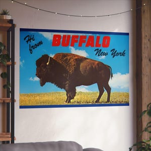 Buffalo vintage : une carte postale rétro hommage à l'homonyme de New York - Poster d'art