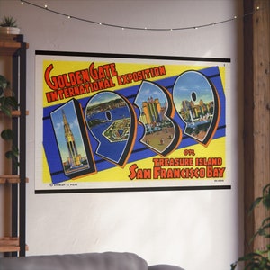 Golden Gate Dreams: 1939 San Francisco Expo Vintage Postcard - Fine Art Print