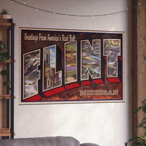 Flint: Rust Belt Resilience - Eine Postkarte von Amerikas industriellem Herzen - Fine Art Poster