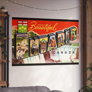 Bel Ontario : une carte postale vintage voyage au cœur du Canada - Impression d'art