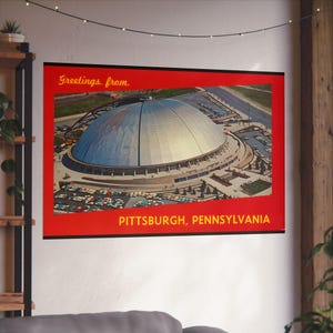 Retro Pittsburgh: Civic Arena Dome Souvenir Postkarte - Fine Art Poster