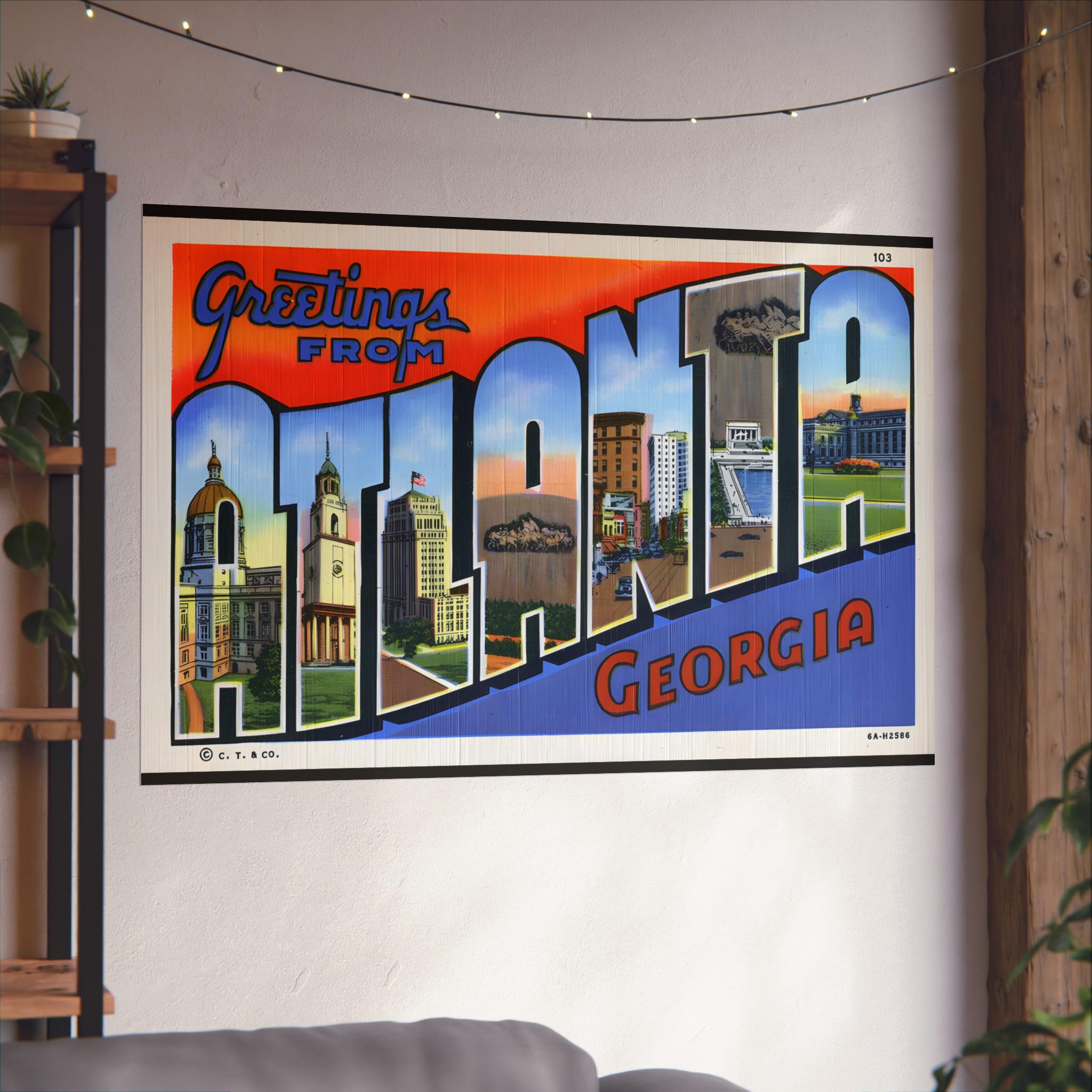 Atlanta Retro Vintage Atlanta: A Mid-century Postcard Panorama of the Southern ...
