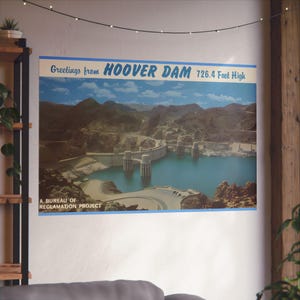Monumental Hoover Dam : merveille d'ingénierie dans le désert du sud-ouest - Poster d'art