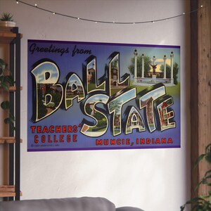 Nostalgic Academia: cartolina d'epoca del Ball State Teachers College - poster artistico